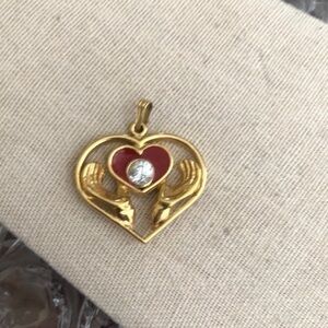 Vintage Gold Tone Heart Pendant